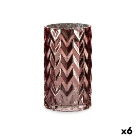 Vaso Intaglio Spiga Rosa Cristallo 11,3 x 19,5 x 11,3 cm (6 Unità) di Gift Decor, Vasi - Rif: S3626497, Prezzo: 55,83 €, Scon...