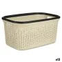 Laundry Basket Cream Plastic 36 L 36 x 25,5 x 52,5 cm (12 Units) by Kipit, Laundry Baskets - Ref: S3626509, Price: 76,71 €, D...