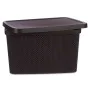 Caja de Almacenaje con Tapa Marrón Plástico 19 L 28 x 22 x 39 cm (12 Unidades) de Kipit, Cajas y arcones de almacenaje - Ref:...