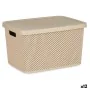 Boîte de rangement avec couvercle Beige Plastique 19 L 28 x 22 x 39 cm (12 Unités) de Kipit, Boîtes et coffres de rangement -...