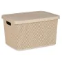 Boîte de rangement avec couvercle Beige Plastique 19 L 28 x 22 x 39 cm (12 Unités) de Kipit, Boîtes et coffres de rangement -...