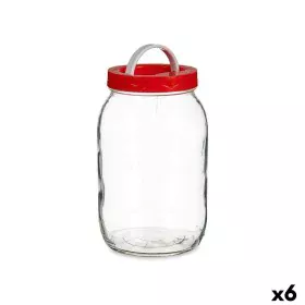 Jar Lid with handle Red polypropylene 2 L 12 x 21 x 12 cm (6 Units) by Vivalto, Food storage - Ref: S3626537, Price: 18,56 €,...