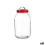 Jar Lid with handle Red polypropylene 3 L 13 x 24,3 x 13 cm (6 Units) by Vivalto, Food storage - Ref: S3626538, Price: 23,34 ...