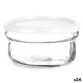 Lancheira Redonda com Tampa Branco Plástico 415 ml 12 x 6 x 12 cm (24 Unidades) de Vivalto, Armazenamento de alimentos - Ref:...