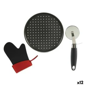 Stampo per Pizza Nero Acciaio inossidabile Plastica 33 x 2 x 33 cm Pizza (12 Unità) di Kinvara, Teglie per pizza - Rif: S3626...