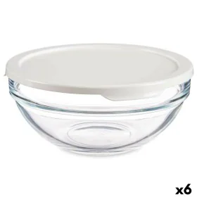 Round Lunch Box with Lid Chefs White 595 ml 14 x 6,3 x 14 cm (6 Units) by Pasabahce, Food storage - Ref: S3626555, Price: 11,...