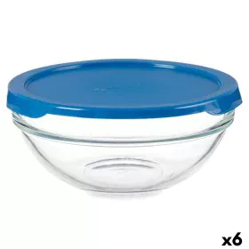 Round Lunch Box with Lid Chefs Blue 595 ml 14 x 6,3 x 14 cm (6 Units) by Pasabahce, Food storage - Ref: S3626556, Price: 11,6...