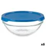 Porta Pranzo Rotondo con Coperchio Chefs Azzurro 595 ml 14 x 6,3 x 14 cm (6 Unità) di Pasabahce, Conservazione di alimenti - ...