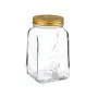 Topf Homemade Durchsichtig Gold Metall Glas 1 L 9,8 x 17 x 9,8 cm (12 Stück) von Pasabahce, Lagerung von Lebensmitteln - Ref:...