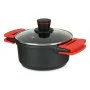 Casserole with glass lid Ø 20 cm Black Aluminium (6 Units) by Kinvara, Casserole pans - Ref: S3626603, Price: 165,14 €, Disco...