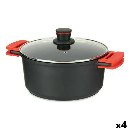 Casseruola con coperchio in vetro Ø 28 cm Nero Alluminio (4 Unità) di Kinvara, Tegami - Rif: S3626605, Prezzo: 149,96 €, Scon...