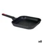 Grill pan with stripes 28 x 28 cm Aluminium (6 Units) by Kinvara, Griddle Pans - Ref: S3626616, Price: 132,22 €, Discount: %