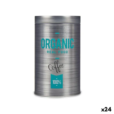 Barattolo Organic Caffè Grigio Latta 10,4 x 18,2 x 10,4 cm (24 Unità) di Kinvara, Conservazione di tè e caffè - Rif: S3626622...