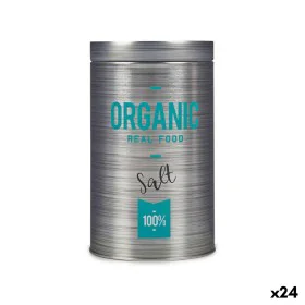 Bote Organic Sal Gris Hojalata 10,4 x 18,2 x 10,4 cm (24 Unidades) de Kinvara, Dosificadores de aliño y especias - Ref: S3626...