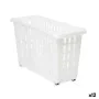 Panier Multi-usages Avec des roues Blanc Plastique 17,5 x 26 x 46 cm (12 Unités) de Kipit, Boîtes de rangement ouvertes - Réf...