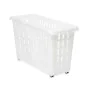 Panier Multi-usages Avec des roues Blanc Plastique 17,5 x 26 x 46 cm (12 Unités) de Kipit, Boîtes de rangement ouvertes - Réf...