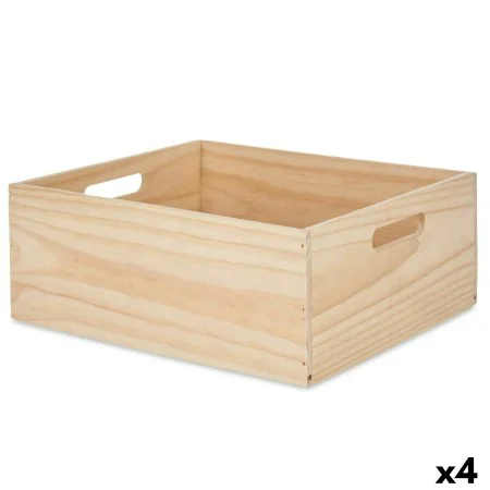 Caja Decorativa Madera de pino 31 x 14 x 36 cm (4 Unidades) de Gift Decor, Cajas - Ref: S3626633, Precio: 46,60 €, Descuento: %