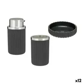 Bath Set Anthracite Plastic (12 Units) by Berilo, Bathroom Accessory Sets - Ref: S3626666, Price: 55,42 €, Discount: %