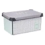 Caja de Almacenaje con Tapa Home Cuadriculado Gris Plástico 10 L 23,5 x 16,5 x 35 cm (12 Unidades) de Kipit, Cajas y arcones ...