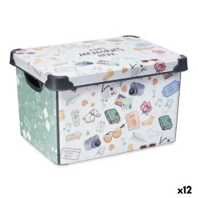 Storage Box with Lid Memories Young 22 L Plastic 29 x 23,5 x 39 cm (12 Units) by Kipit, Storage boxes and chests - Ref: S3626...