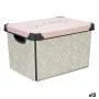 Storage Box with Lid Vibes Arrows Pink Plastic 17 L 28 x 22 x 37 cm (12 Units) by Kipit, Storage boxes and chests - Ref: S362...