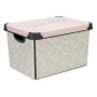 Storage Box with Lid Vibes Arrows Pink Plastic 17 L 28 x 22 x 37 cm (12 Units) by Kipit, Storage boxes and chests - Ref: S362...