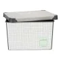 Boîte de rangement avec couvercle Home à carreaux Gris Plastique 17 L 28 x 22 x 37 cm (12 Unités) de Kipit, Boîtes et coffres...