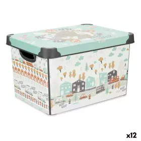 Aufbewahrungsbox mit Deckel Für Kinder Straße Kunststoff 17 L 27,5 x 22 x 36,5 cm (12 Stück) von Kipit, Aufbewahrungsboxen un...