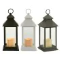 Farol LED Blanco Negro Cristal Plástico 13,5 x 34,5 x 13,5 cm (12 Unidades) de Gift Decor, Farolas - Ref: S3626704, Precio: 8...