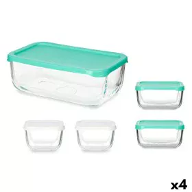 Lunchbox-Set Snow Box rechteckig Weiß türkis (4 Stück) von Pasabahce, Lagerung von Lebensmitteln - Ref: S3626705, Preis: 45,6...