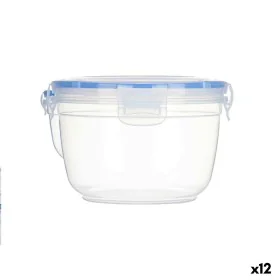 Hermetic Lunch Box Cylinder Transparent polypropylene 1,2 L 15,5 x 10,5 x 15,5 cm (12 Units) by Leknes, Food storage - Ref: S...