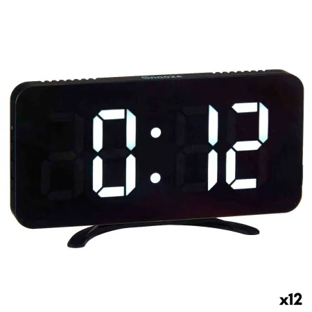 Orologio Digitale da Tavolo Nero ABS 15,7 x 7,7 x 1,5 cm (12 Unità) di Gift Decor, Orologi da scrivania e da scaffale - Rif: ...