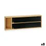 Paper dispenser Double Black Natural Bamboo Stainless steel 40 x 7 x 13 cm (8 Units) by Kinvara, Shelves and supports - Ref: ...