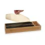 Paper dispenser Double Black Natural Bamboo Stainless steel 40 x 7 x 13 cm (8 Units) by Kinvara, Shelves and supports - Ref: ...