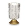 LED Lantern Transparent Golden Glass 10,7 x 18 x 10,7 cm (6 Units) by Gift Decor, Candelabras and candle holders - Ref: S3626...