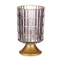 LED Lantern Grey Golden Glass 10,7 x 18 x 10,7 cm (6 Units) by Gift Decor, Candelabras and candle holders - Ref: S3626779, Pr...