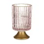 LED Lantern Pink Golden Glass 10,7 x 18 x 10,7 cm (6 Units) by Gift Decor, Candelabras and candle holders - Ref: S3626780, Pr...