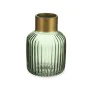 Vase Stripes Green Golden Glass 12 x 18 x 12 cm (6 Units) by Gift Decor, Vases - Ref: S3626785, Price: 62,21 €, Discount: %