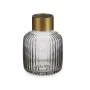 Vase Stripes Grey Golden Glass 14,5 x 22 x 14,5 cm (6 Units) by Gift Decor, Vases - Ref: S3626787, Price: 64,94 €, Discount: %