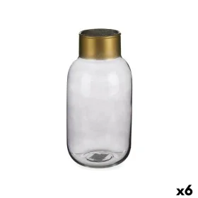 Vase Grey Golden Glass 11,5 x 24 x 11,5 cm (6 Units) by Gift Decor, Vases - Ref: S3626791, Price: 68,01 €, Discount: %