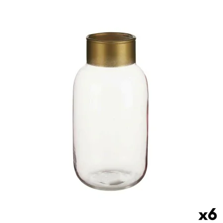 Vase Pink Golden Glass 11,5 x 24 x 11,5 cm (6 Units) by Gift Decor, Vases - Ref: S3626792, Price: 69,38 €, Discount: %