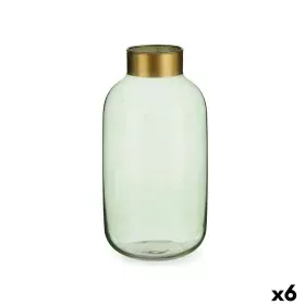 Vase Green Golden Glass 14,5 x 29,5 x 14,5 cm (6 Units) by Gift Decor, Vases - Ref: S3626797, Price: 94,68 €, Discount: %