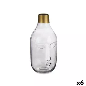 Vase Visage Gris verre 11 x 24,5 x 12 cm (6 Unités) de Gift Decor, Vases - Réf : S3626803, Prix : 65,19 €, Remise : %