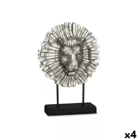 Decorative Figure Lion Silver 28 x 38,5 x 11,5 cm (4 Units) by Gift Decor, Ornaments - Ref: S3626816, Price: 69,42 €, Discoun...