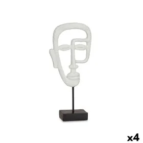 Decorative Figure Face White 19,5 x 38 x 10,5 cm (4 Units) by Gift Decor, Ornaments - Ref: S3626822, Price: 43,48 €, Discount: %