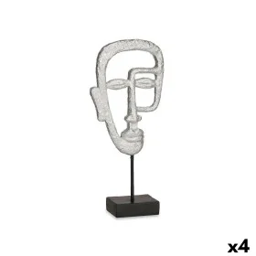 Figura Decorativa Cara Plateado 19,5 x 38 x 10,5 cm (4 Unidades) de Gift Decor, Adornos - Ref: S3626824, Precio: 43,48 €, Des...