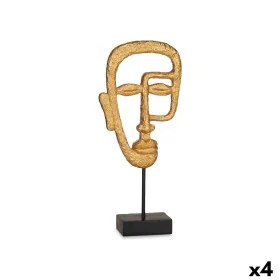 Figurine Décorative Visage Doré 19,5 x 38 x 10,5 cm (4 Unités) de Gift Decor, Objets de décoration - Réf : S3626825, Prix : 4...