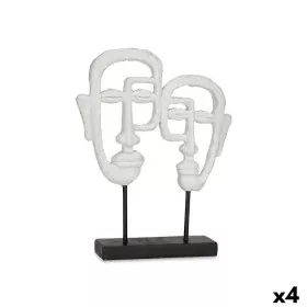 Figura Decorativa Cara Blanco 27 x 32,5 x 10,5 cm (4 Unidades) de Gift Decor, Adornos - Ref: S3626826, Precio: 54,22 €, Descu...