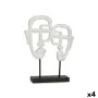 Figura Decorativa Face Branco 27 x 32,5 x 10,5 cm (4 Unidades) de Gift Decor, Adornos - Ref: S3626826, Preço: 53,16 €, Descon...