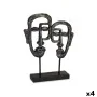 Figura Decorativa Cara Negro 27 x 32,5 x 10,5 cm (4 Unidades) de Gift Decor, Adornos - Ref: S3626827, Precio: 53,16 €, Descue...